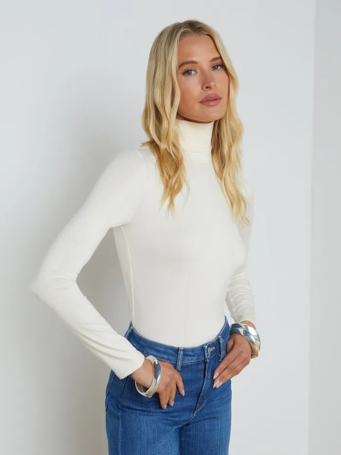 L039Agence Tees Women Lani Turtleneck Vintage White L039Agence Tees Women Lani Turtleneck Vintage White