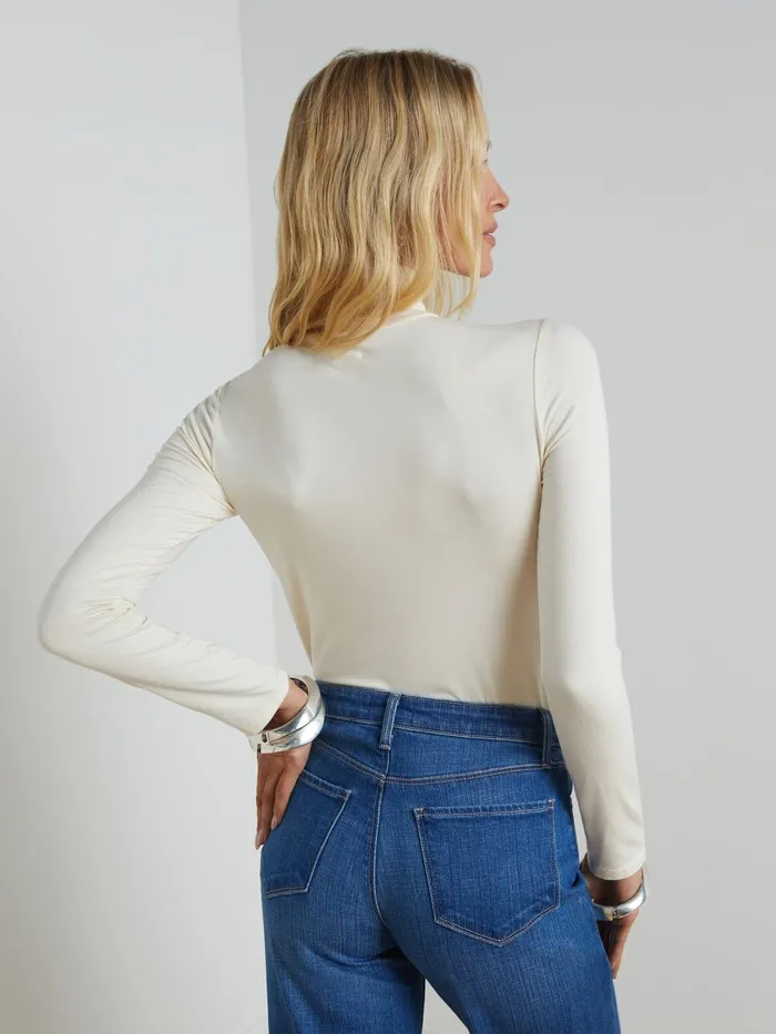 L039Agence Tees Women Lani Turtleneck Vintage White L039Agence Tees Women Lani Turtleneck Vintage White