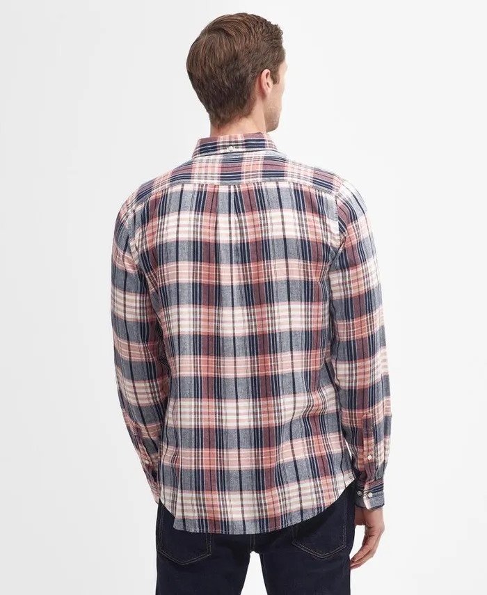 Laneskin Tailored LongSleeved Shirt Olive Men Barbour Shirts