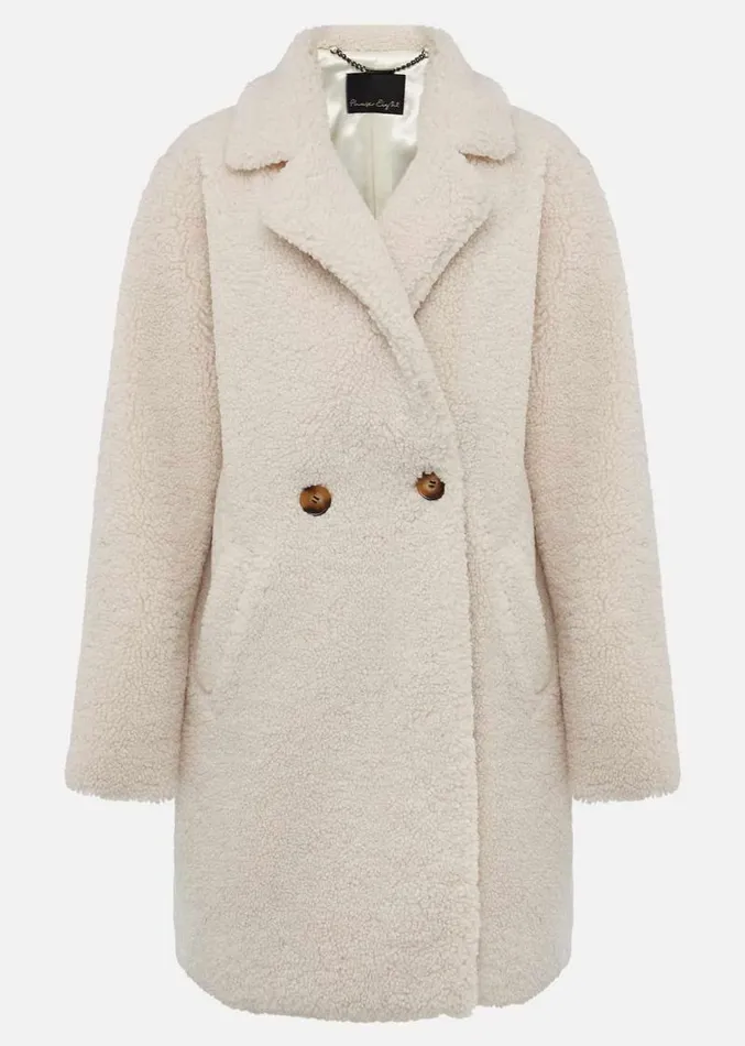 Libbie Longline Teddy Coat Ivory Women Phase Eight Coats