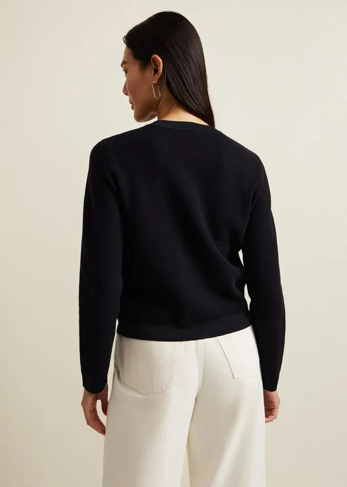 Libby Knitted Jacket Navy Women Phase Eight Jackets
