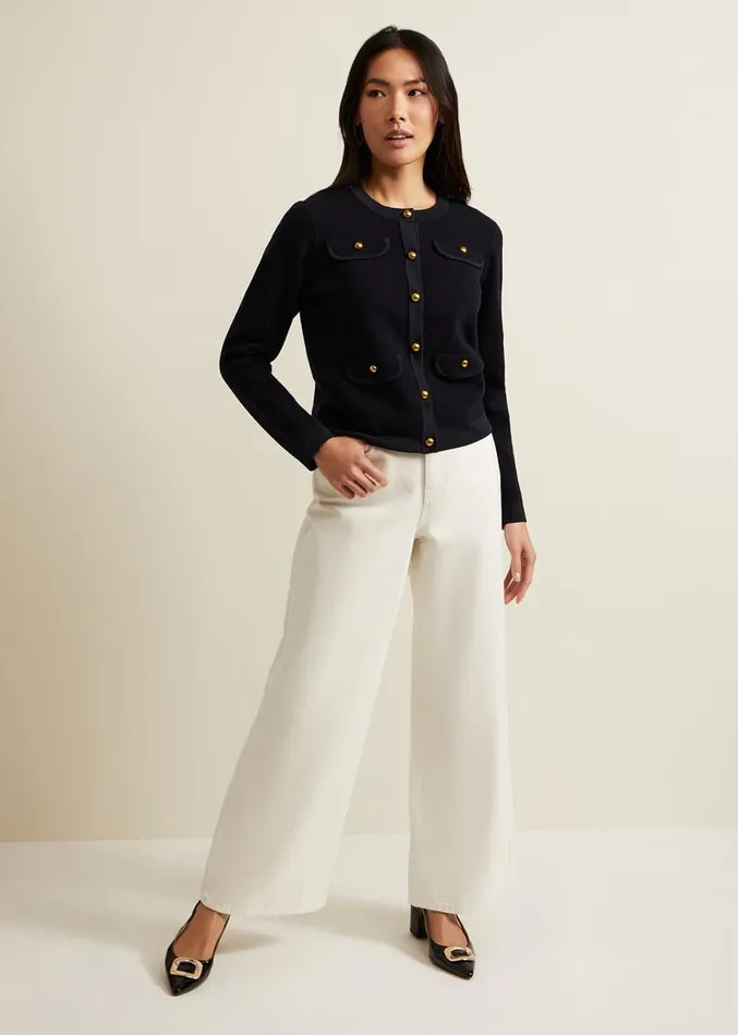 Libby Knitted Jacket Navy Women Phase Eight Jackets