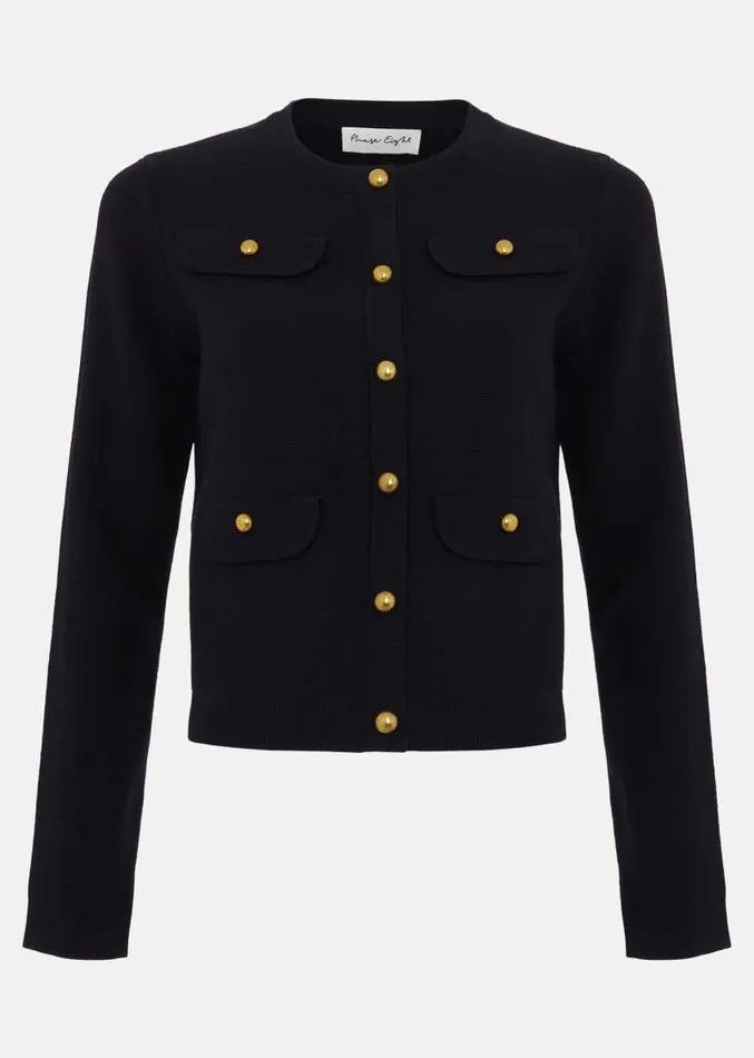 Libby Knitted Jacket Navy Women Phase Eight Jackets
