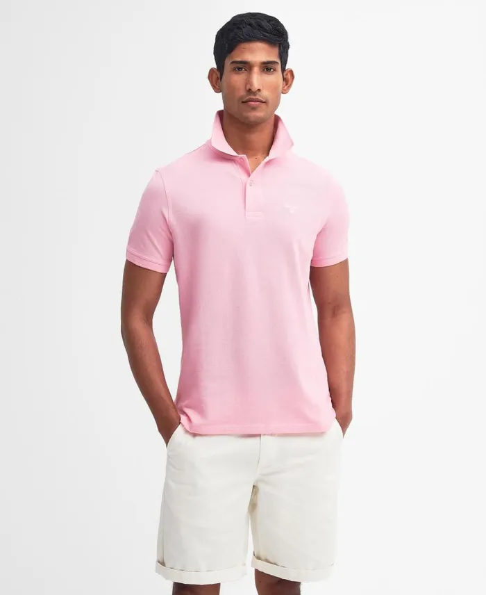 Lightweight Sports Polo Shirt Classic Black Men Barbour Polo Shirts