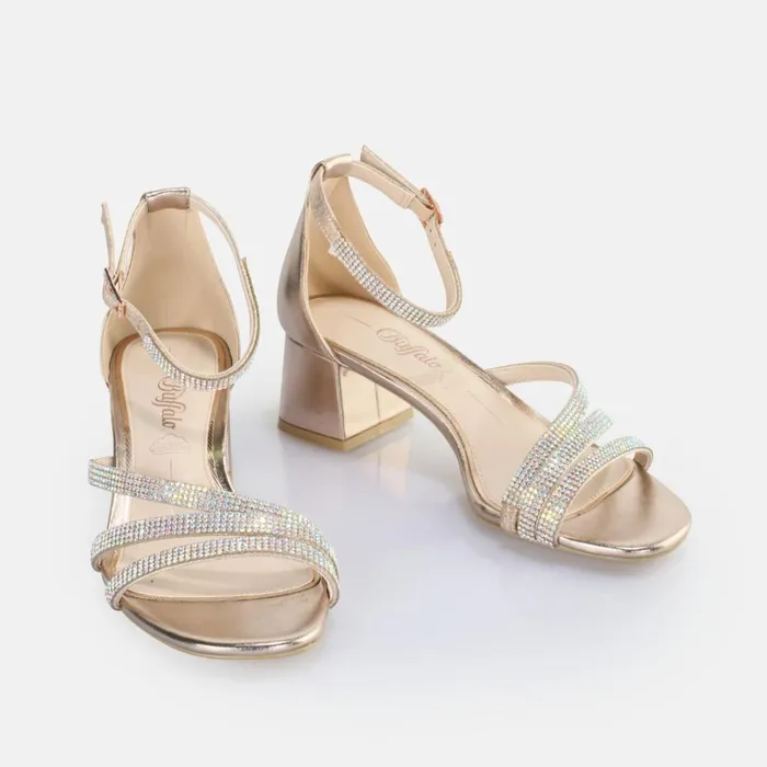Lilly Glam Gold Buffalo Heels Lilly Glam Gold Buffalo Heels