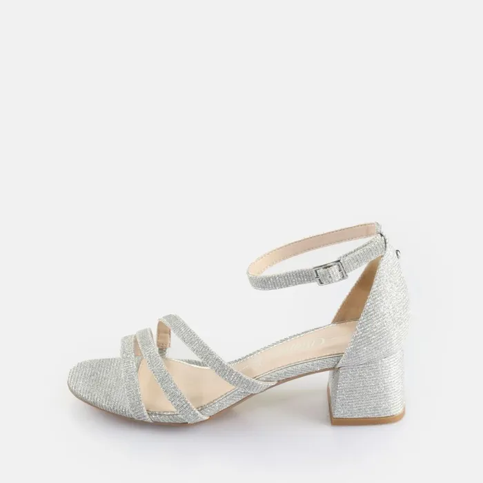 Lilly Shine Silver Buffalo Heels