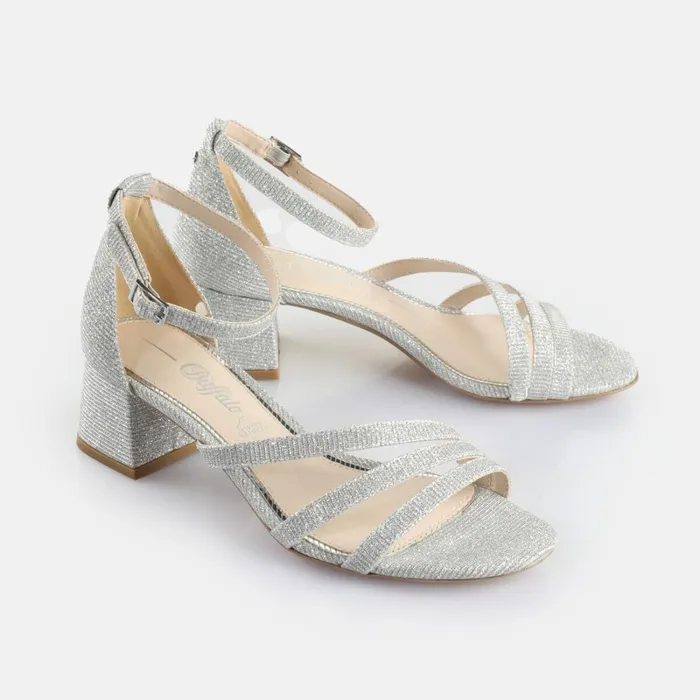 Lilly Shine Silver Buffalo Heels