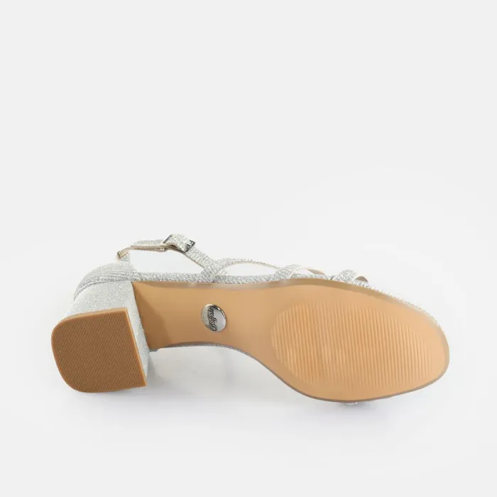 Lilly Shine Silver Buffalo Heels