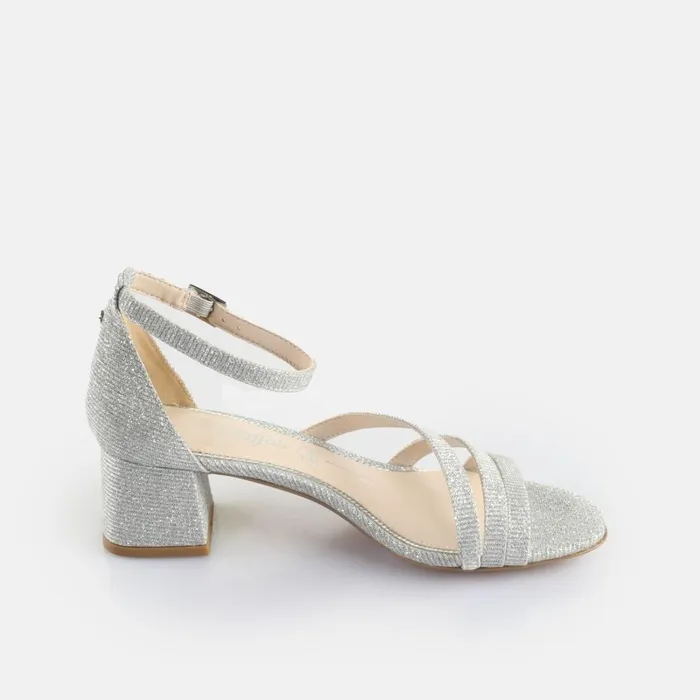 Lilly Shine Silver Buffalo Heels