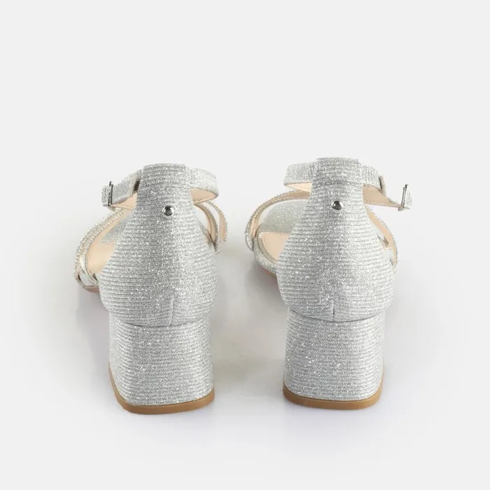 Lilly Shine Silver Buffalo Heels