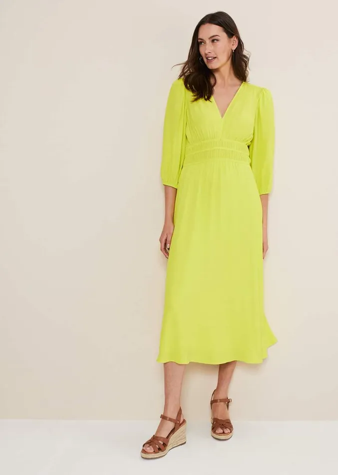 Lina Lime Midi Dress Lime Women Phase Eight Dresses