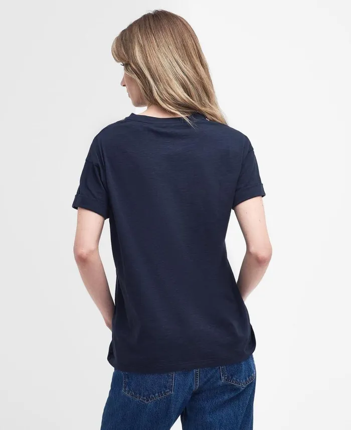 Longfield Floral TShirt Classic White Women Barbour TShirts