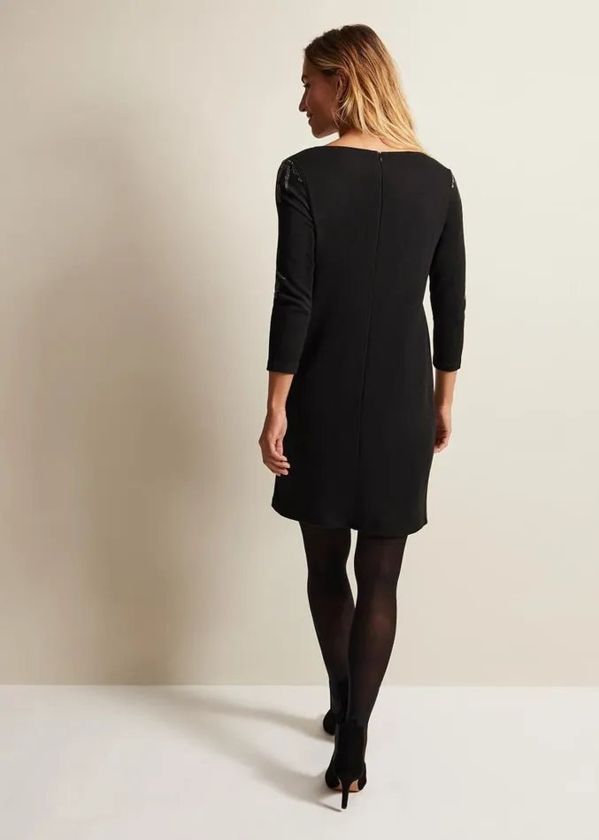 Loreina Floral Tunic Dress Black Women Phase Eight Dresses