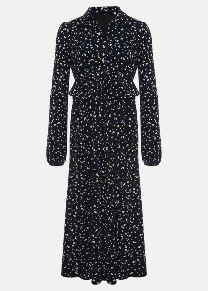 Loretta Spot Dress Cobaltblack Women Phase Eight Dresses