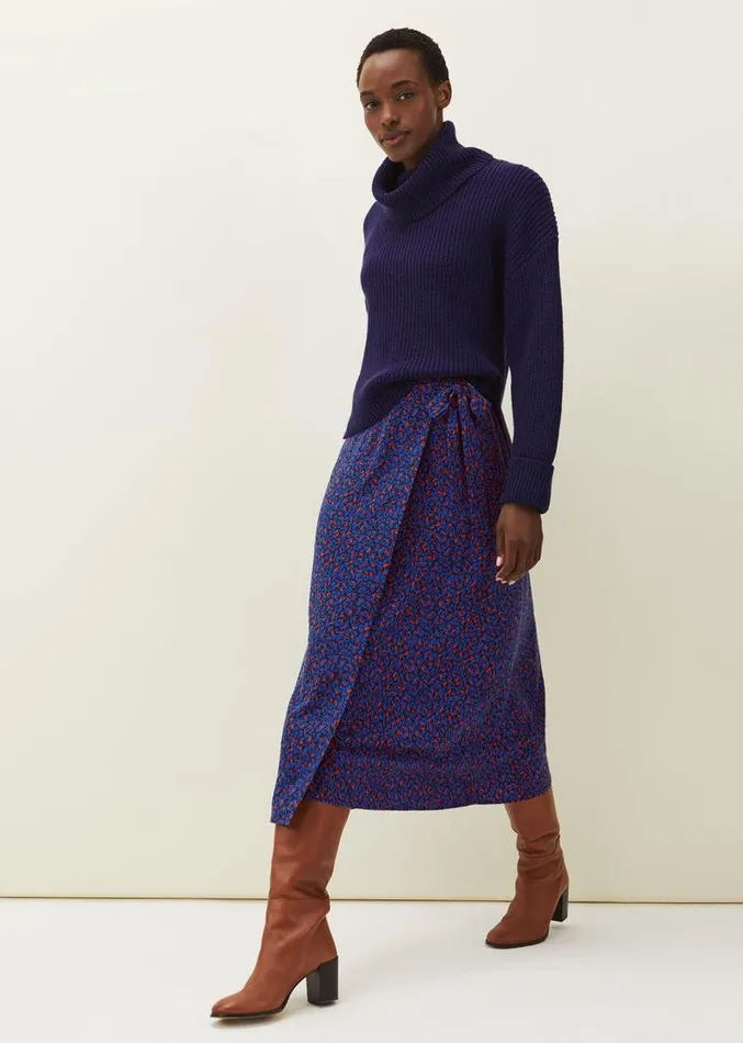 Lou Lou Animal Print Wrap Skirt Spiceink Women Phase Eight Skirts