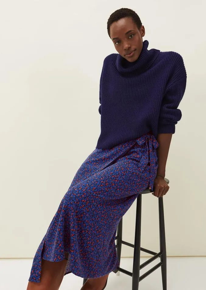 Lou Lou Animal Print Wrap Skirt Spiceink Women Phase Eight Skirts