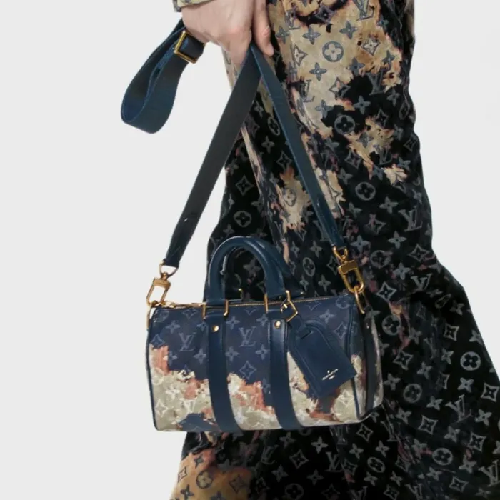 Louis Vuitton Bags Louis Vuitton Monogram Ink Blue M46804 Keepall Bandoulire 25 8211 Louis Vuitton Handbag Store 8211 Men