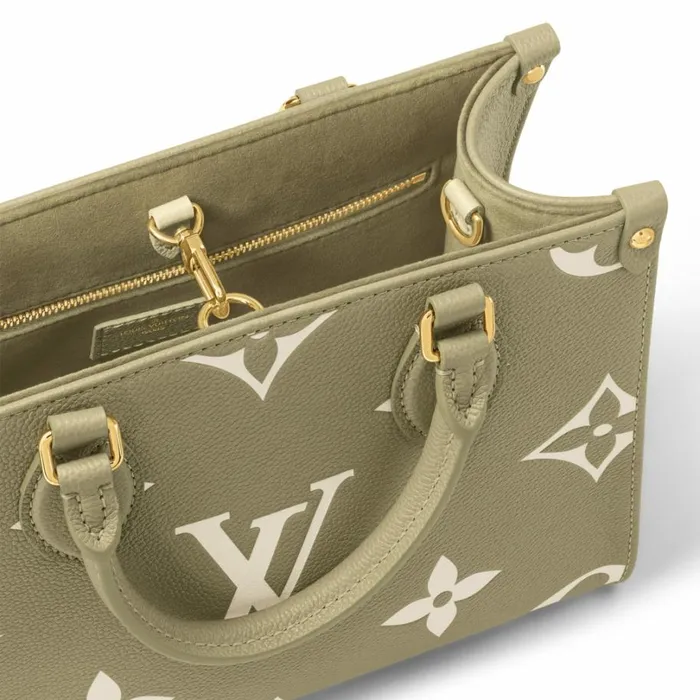 Louis Vuitton Onthego Bag Louis Vuitton M46647 OnTheGo PM Khaki Cream 8211 Louis Vuitton Handbag Store 8211 Women