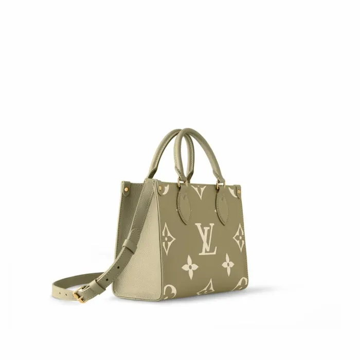 Louis Vuitton Onthego Bag Louis Vuitton M46647 OnTheGo PM Khaki Cream 8211 Louis Vuitton Handbag Store 8211 Women