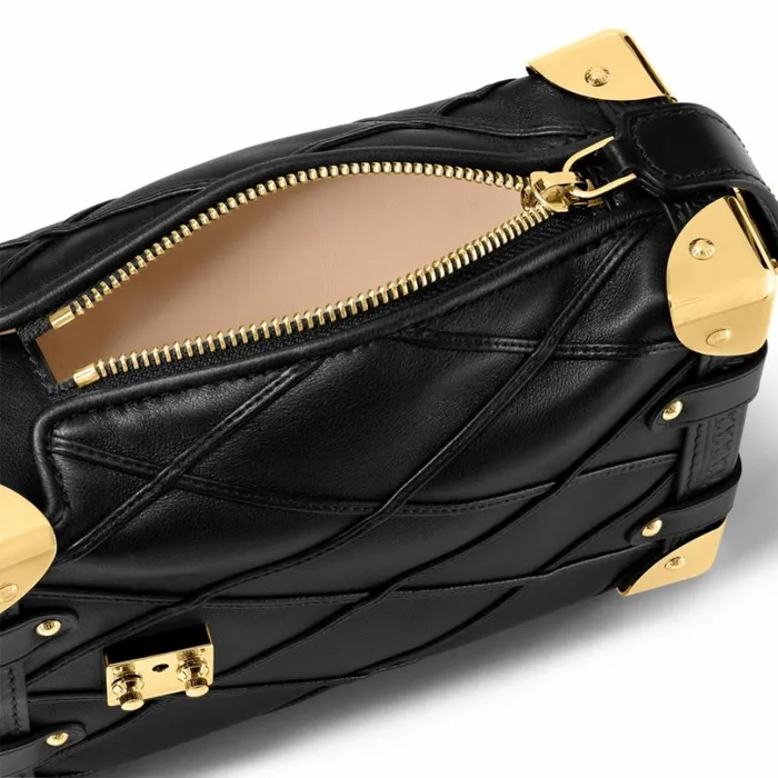 Louis Vuitton Trunk Bag Louis Vuitton M83030 Side Trunk PM Malletage Black 8211 Louis Vuitton Handbag Store 8211 Women