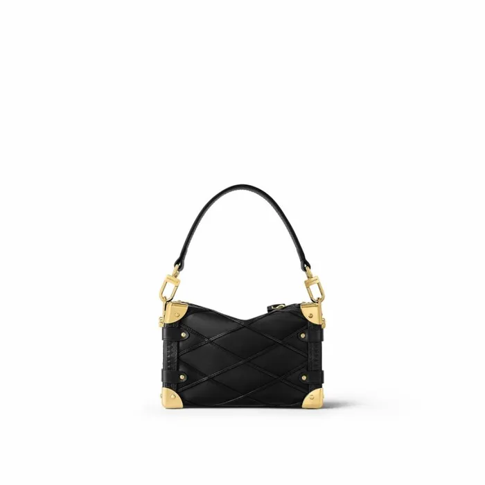 Louis Vuitton Trunk Bag Louis Vuitton M83030 Side Trunk PM Malletage Black 8211 Louis Vuitton Handbag Store 8211 Women