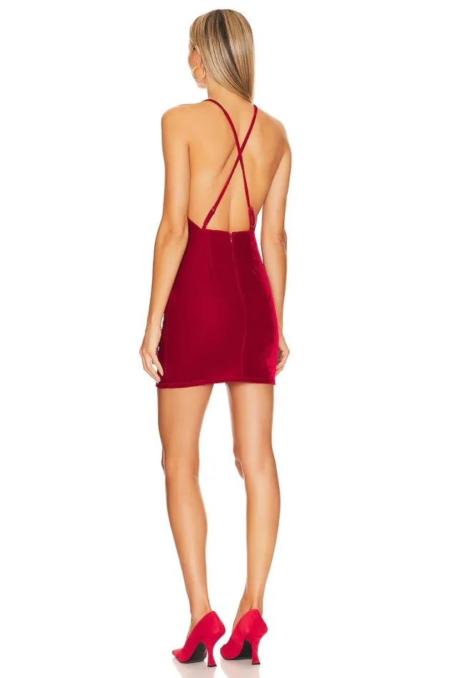Lovers and Friends Dresses Women Edith Mini Dress Crimson Red Lovers and Friends Dresses Women Edith Mini Dress Crimson Red