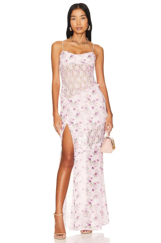 Lovers and Friends Dresses Women Kenzie Gown Pink Floral Multi