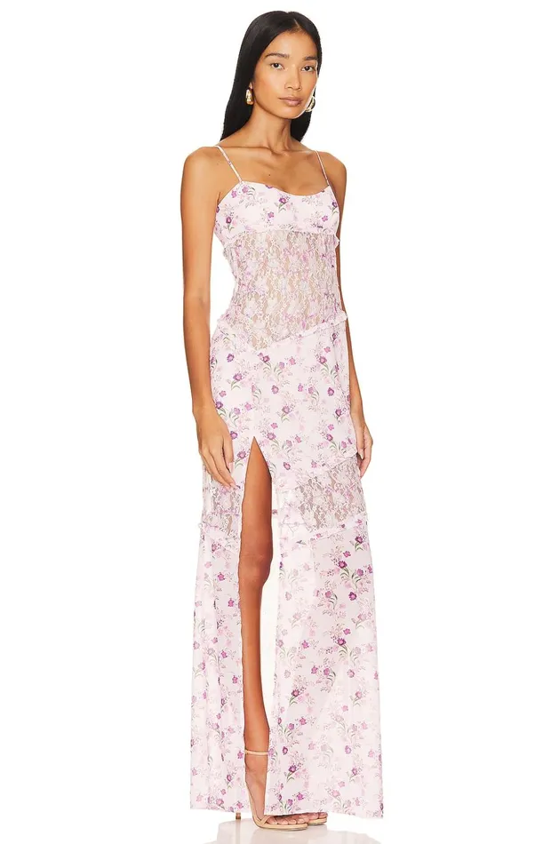 Lovers and Friends Dresses Women Kenzie Gown Pink Floral Multi Lovers and Friends Dresses Women Kenzie Gown Pink Floral Multi