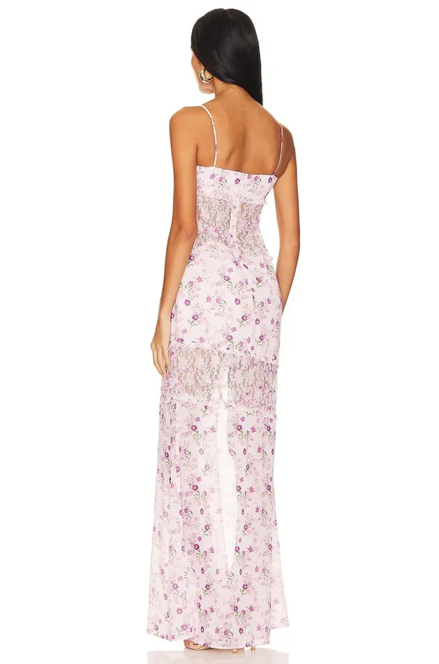 Lovers and Friends Dresses Women Kenzie Gown Pink Floral Multi Lovers and Friends Dresses Women Kenzie Gown Pink Floral Multi