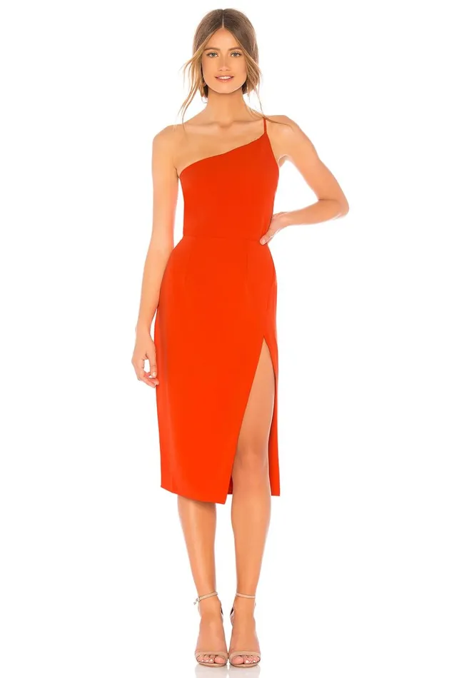 Lovers and Friends Dresses Women Lazo Midi Dress Blood Orange