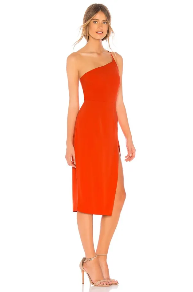 Lovers and Friends Dresses Women Lazo Midi Dress Blood Orange Lovers and Friends Dresses Women Lazo Midi Dress Blood Orange