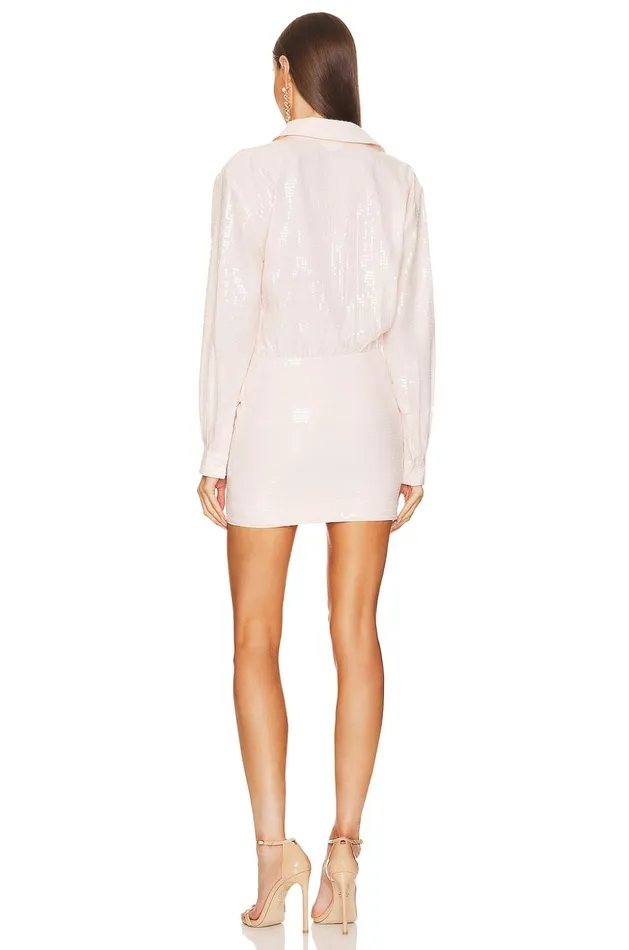 Lovers and Friends Dresses Women Leighton Sequin Mini Dress Champagne Pink Lovers and Friends Dresses Women Leighton Sequin Mini Dress Champagne Pink