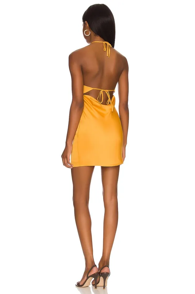 Lovers and Friends Dresses Women Teagan Mini Dress Mustard Lovers and Friends Dresses Women Teagan Mini Dress Mustard
