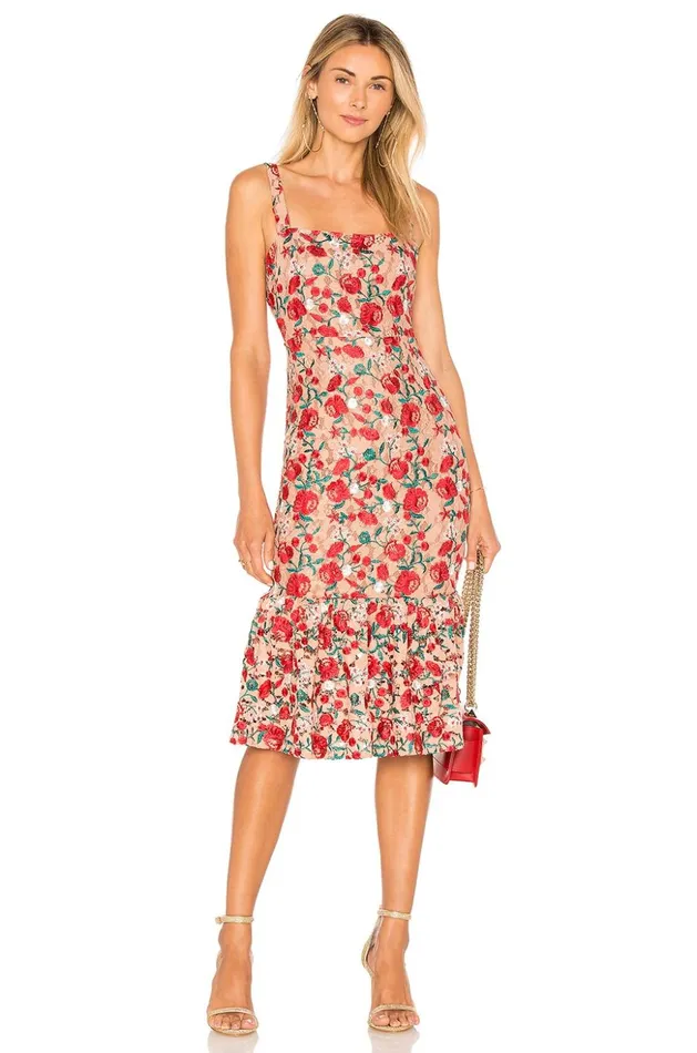 Lovers and Friends Dresses Women Under The Stars Midi Dark Nude