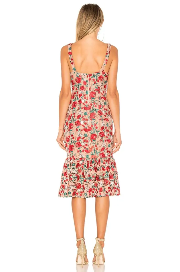 Lovers and Friends Dresses Women Under The Stars Midi Dark Nude Lovers and Friends Dresses Women Under The Stars Midi Dark Nude