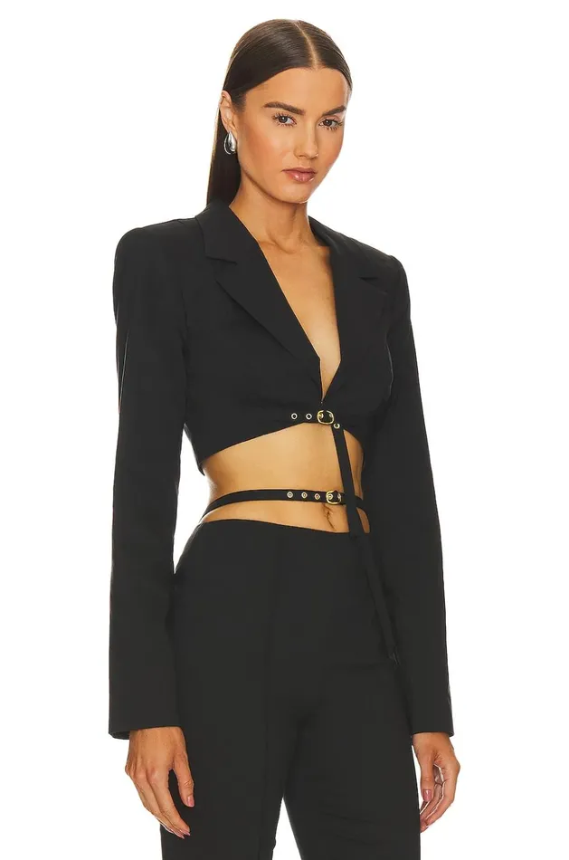 Lovers and Friends Jackets and Coats Women Charlize Cropped Blazer Black Lovers and Friends Jackets and Coats Women Charlize Cropped Blazer Black