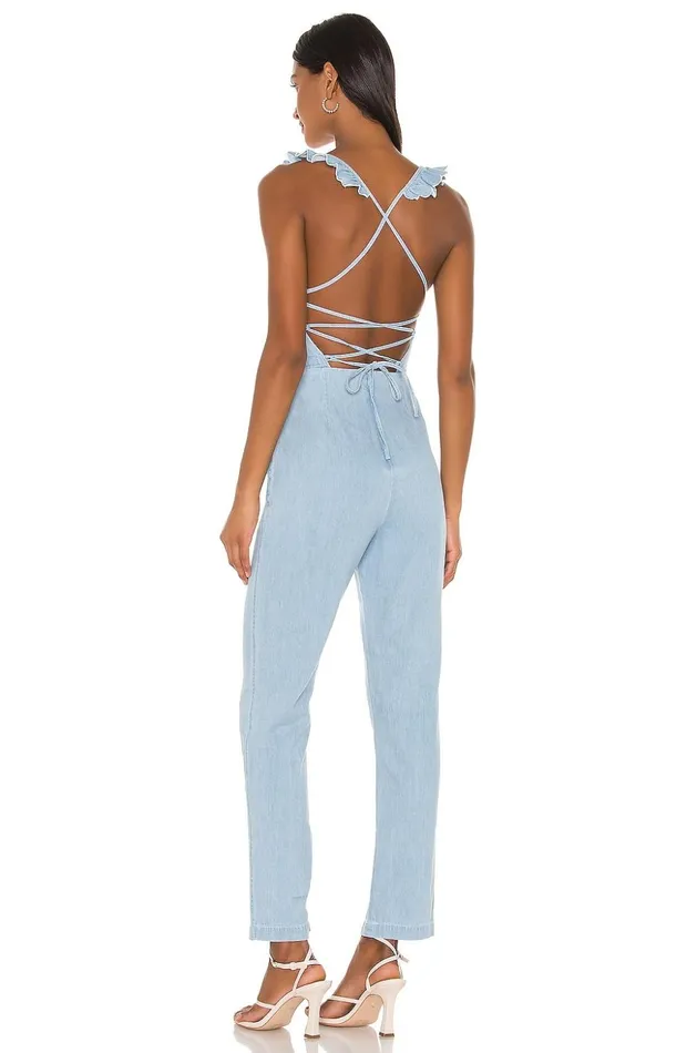 Lovers and Friends Jumpsuits Women Avie Jumpsuit Light Denim Blue Lovers and Friends Jumpsuits Women Avie Jumpsuit Light Denim Blue