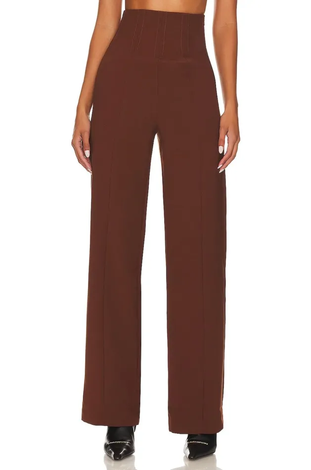 Lovers and Friends Pants Women Abby High Rise Pant Chocolate Brown