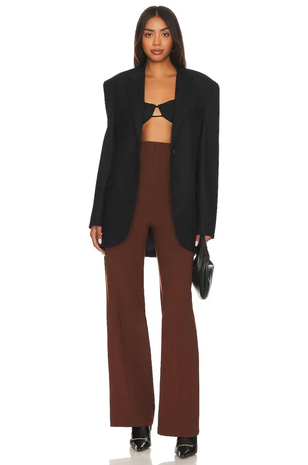 Lovers and Friends Pants Women Abby High Rise Pant Chocolate Brown