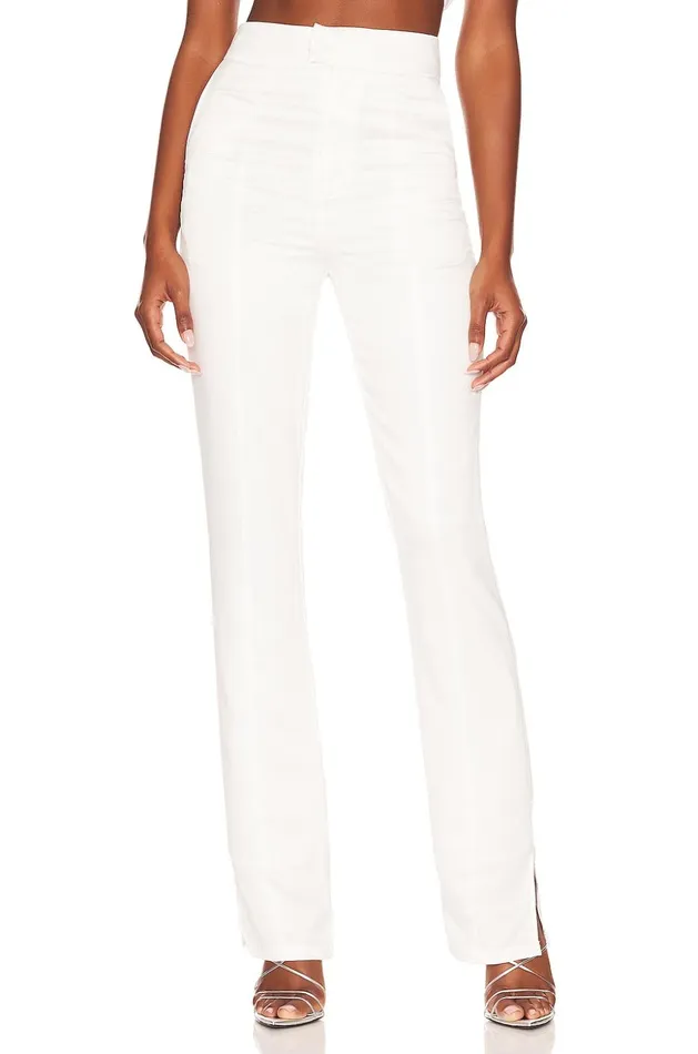 Lovers and Friends Pants Women Troy Split Hem Pant White