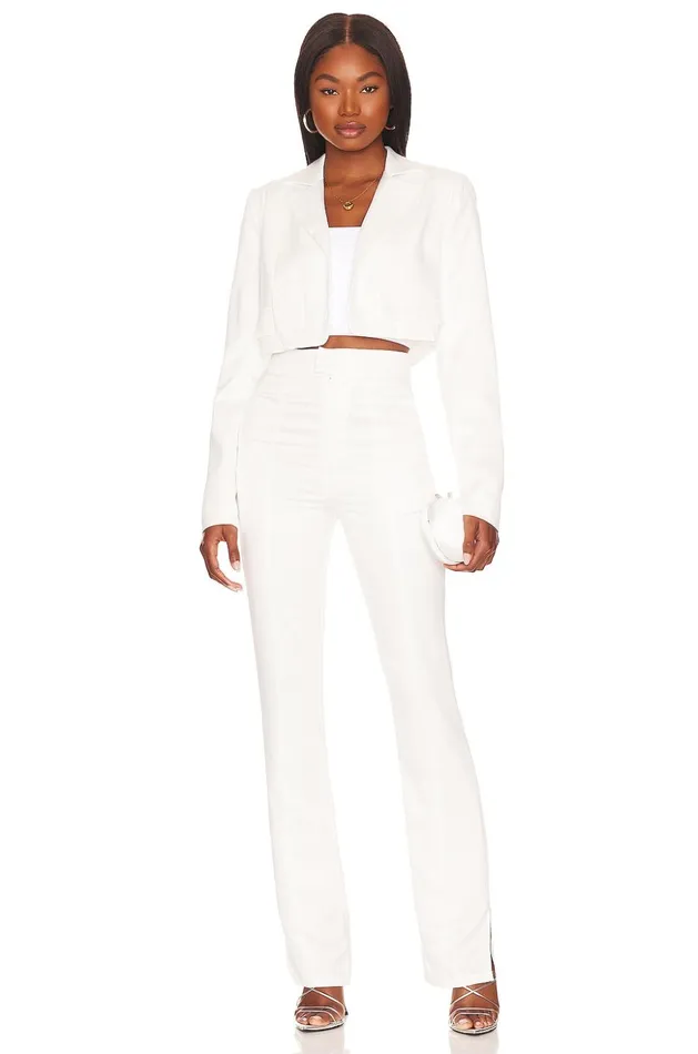 Lovers and Friends Pants Women Troy Split Hem Pant White
