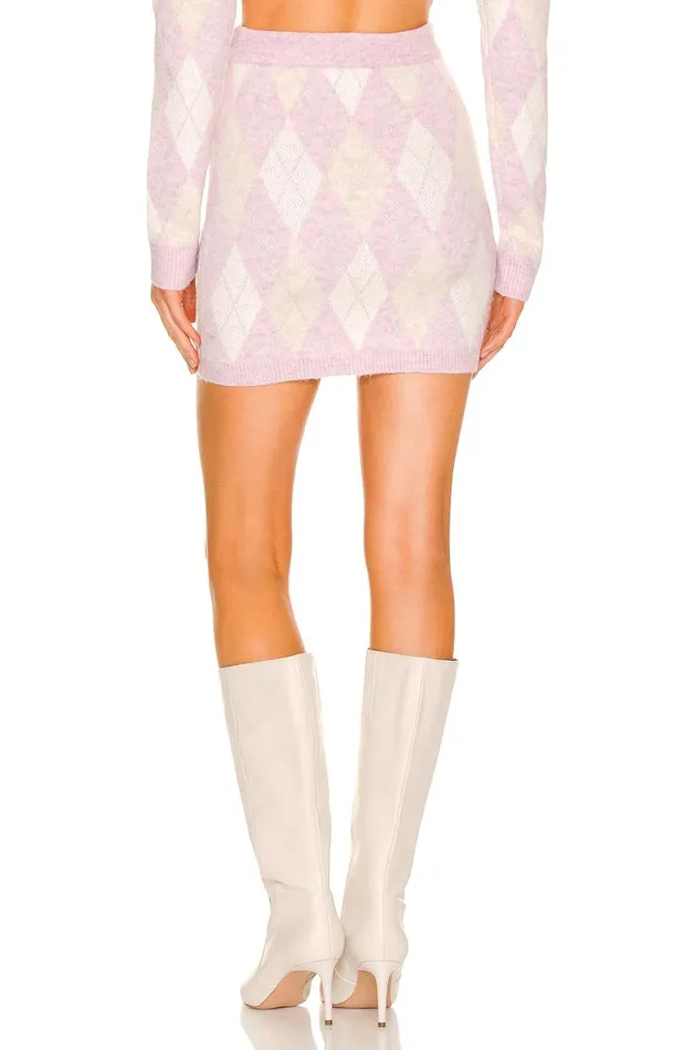 Lovers and Friends Skirts Women Casey Lurex Argyle Mini Skirt Multi Pastel Lovers and Friends Skirts Women Casey Lurex Argyle Mini Skirt Multi Pastel