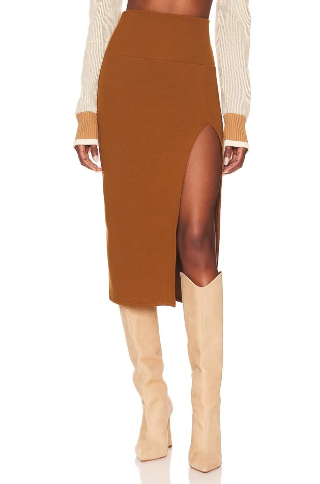 Lovers and Friends Skirts Women Liv Midi Skirt Latte Brown
