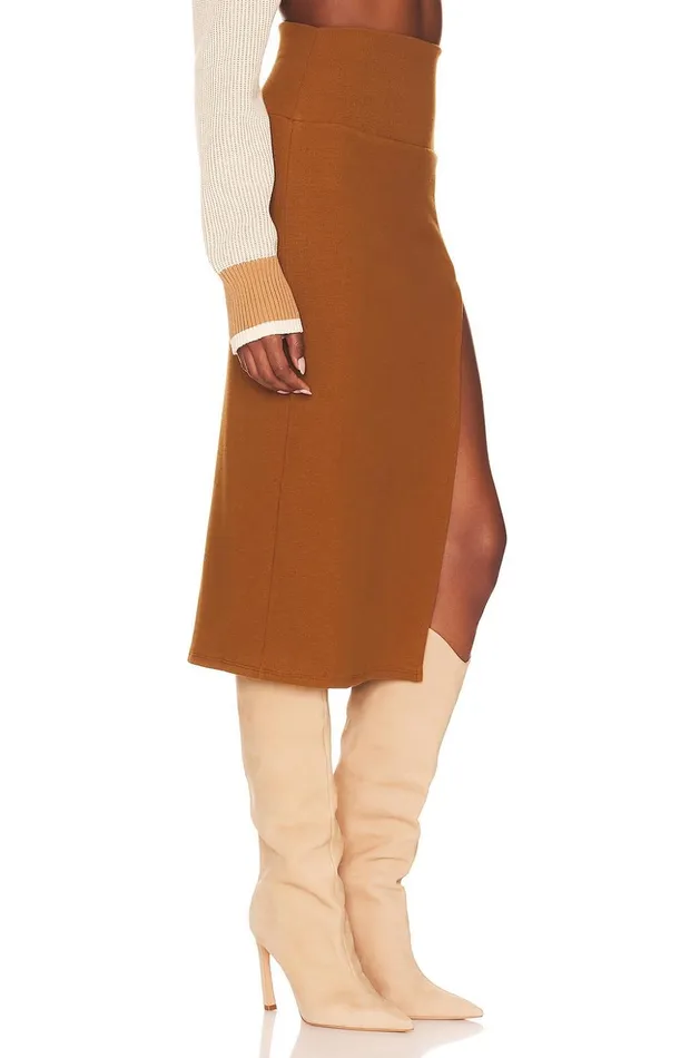 Lovers and Friends Skirts Women Liv Midi Skirt Latte Brown Lovers and Friends Skirts Women Liv Midi Skirt Latte Brown