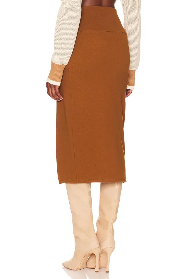 Lovers and Friends Skirts Women Liv Midi Skirt Latte Brown Lovers and Friends Skirts Women Liv Midi Skirt Latte Brown