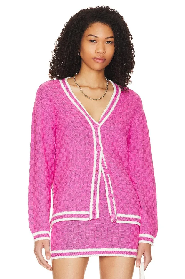 Lovers and Friends Sweaters and Knits Women Zata Cardigan Pink and White