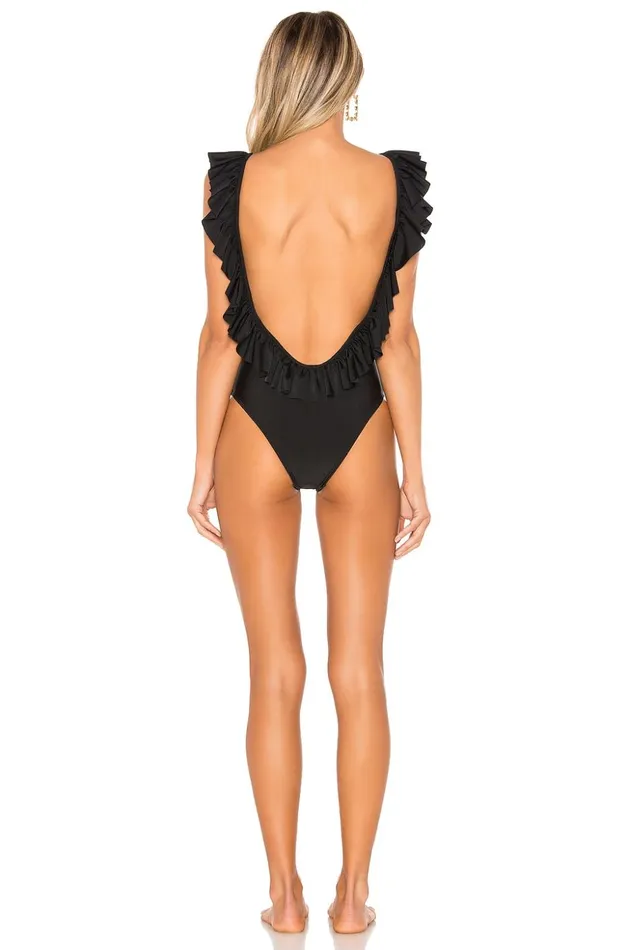 Lovers and Friends Swimwear Women Flutter By One Piece Black