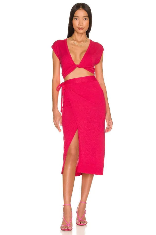 Lovers and Friends Tops Women Basia Twist Top Deep Magenta Lovers and Friends Tops Women Basia Twist Top Deep Magenta