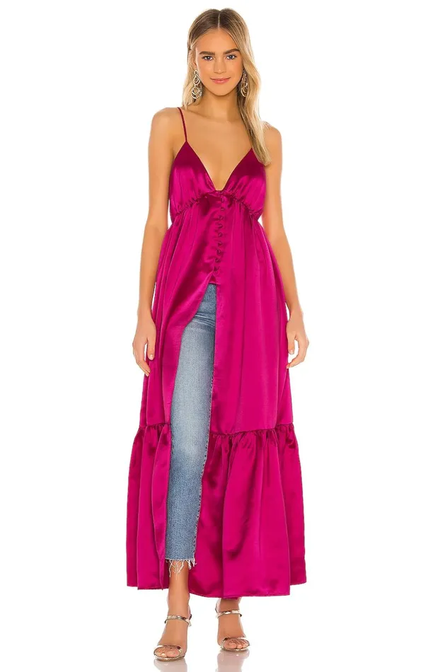 Lovers and Friends Tops Women Dawson Maxi Top Magenta Pink
