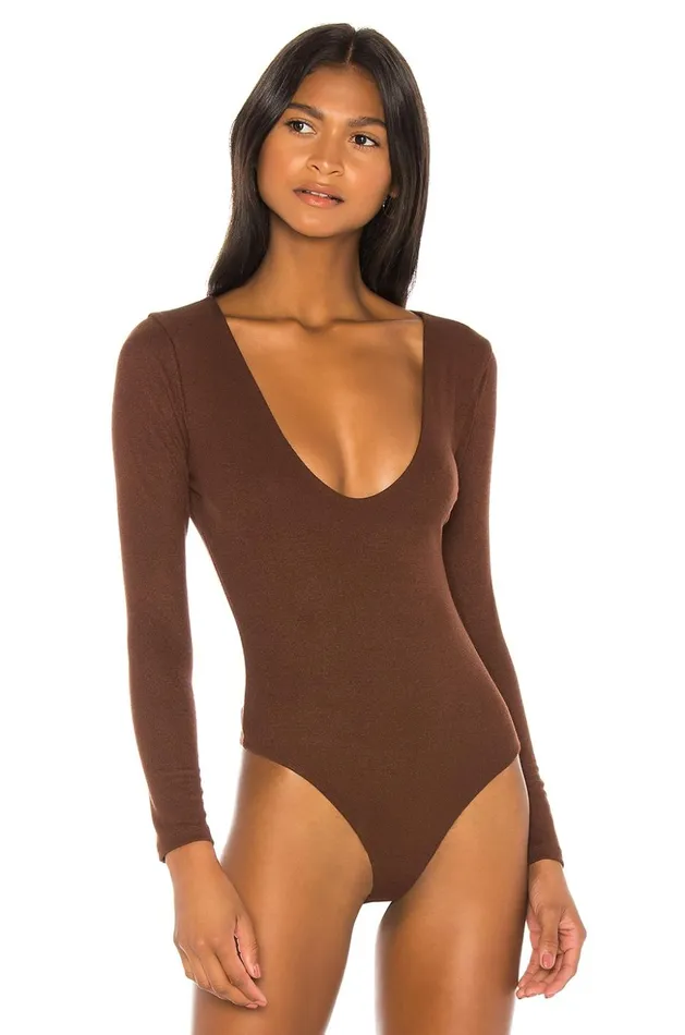 Lovers and Friends Tops Women Frances Bodysuit Chocolate
